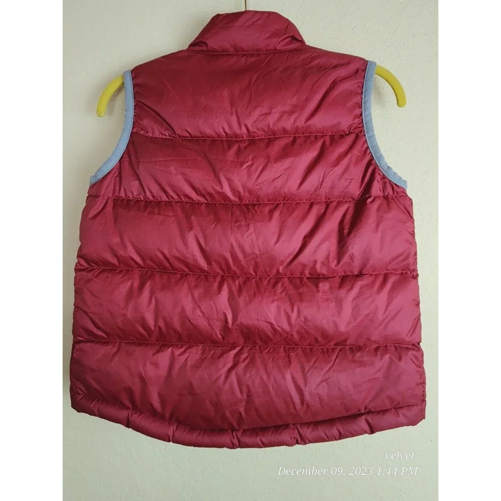 Kathmandu Youth Large Duckdown Vest‎ Red Green Warm Lightweight READ